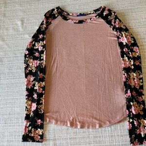 Long Sleeve Pink Floral Shirt